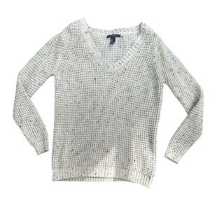 Forever 21 v-neck confetti knit sweater size S